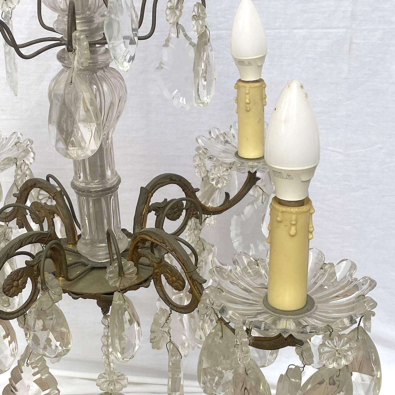 Lustre début XXème en cristal de bohème