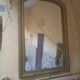 Miroir Louis Philippe ancien doré avec fronton