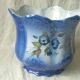 English earthenware planter stafforshire england floral decor