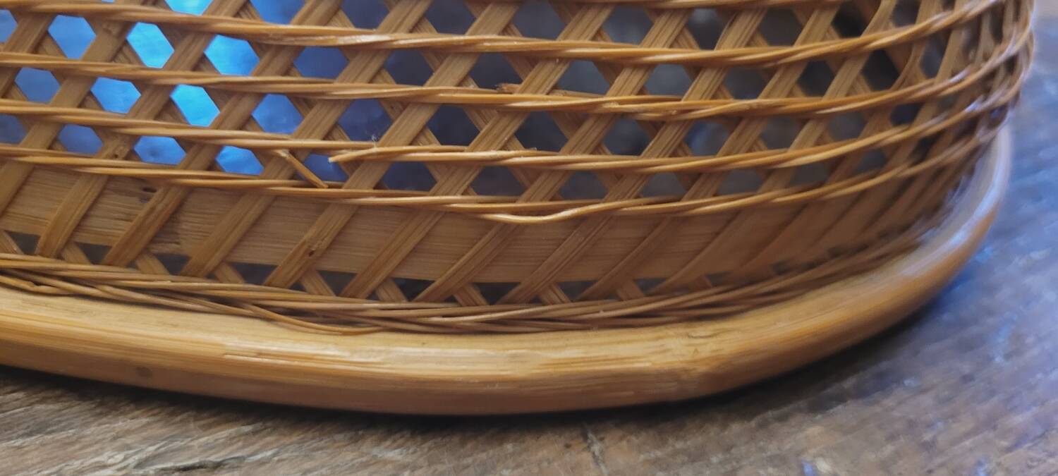 70s Asian wicker basket