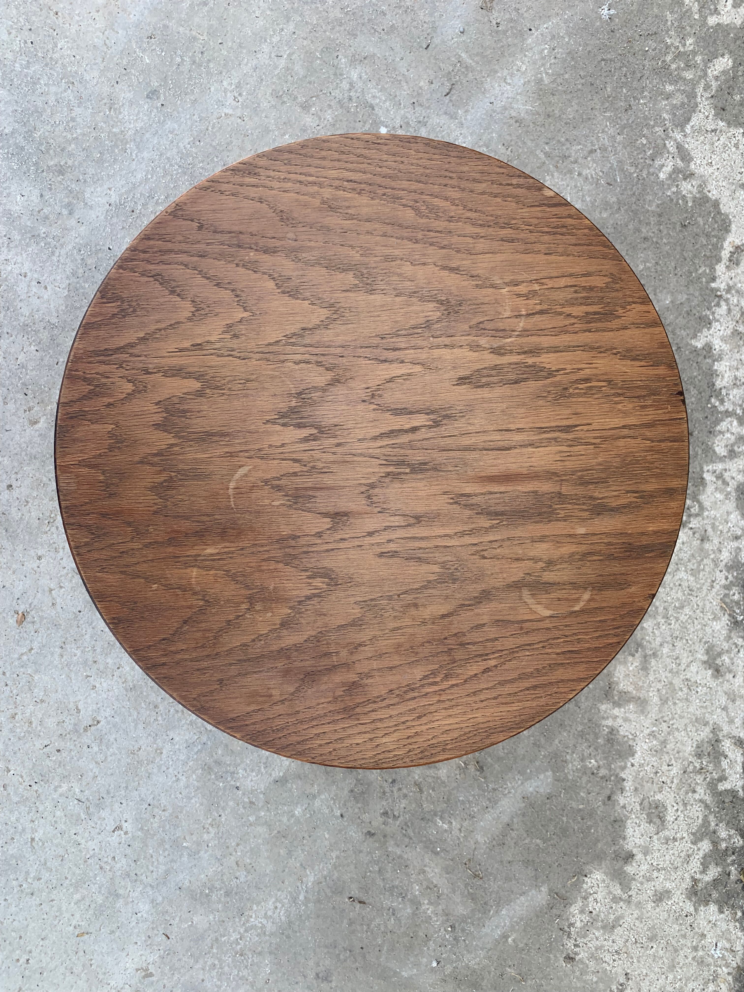 Old round side table