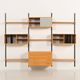 Rare Kai Kristiansen 3 bay wall unit in beech, 1970s