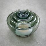 Lampe de table vintage italienne Cascade en verre fumé, années 1970