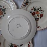 Lot 8 assiettes anciennes Sarreguemines Marly