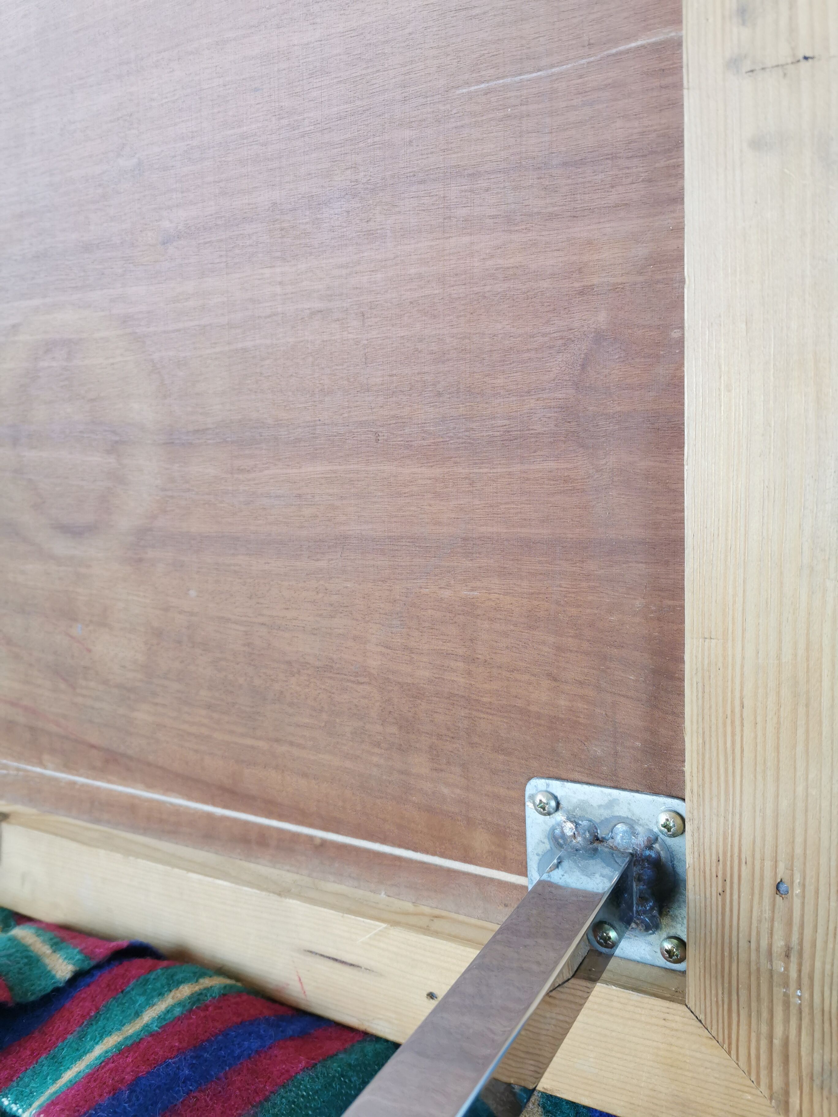 Coffee table from the 70s, chrome and rosewood