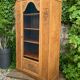 Armoire parisienne vitrée art déco bois brut 1930