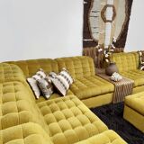 Canapé modulaire vintage XXL Laauser « jaune doux »