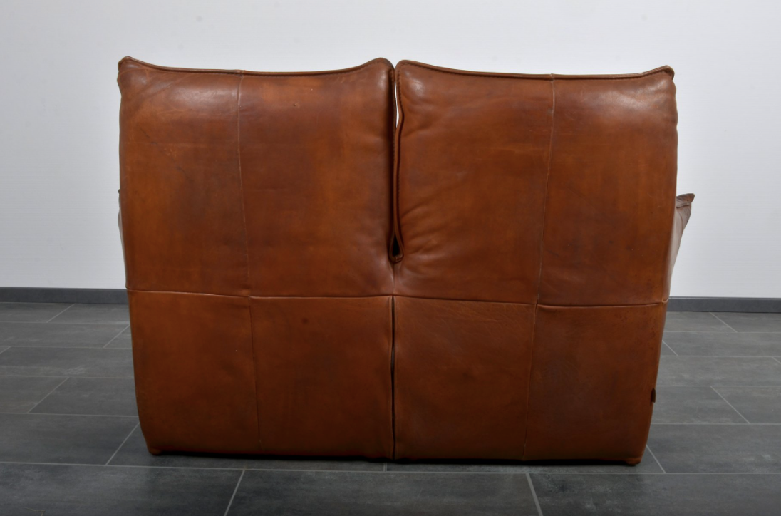 Denver 2-seater leather sofa by Gerard van den Berg for Montis 1970