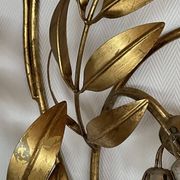 Pioggia D'Oro Wall Lamp in Gold Metal by Hans Kögl, Italy, 1970s