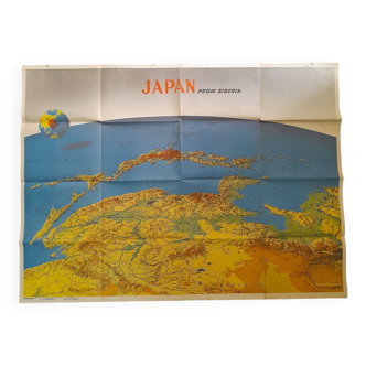 Carte du japon vu depuis la sibérie