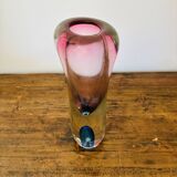 Vase en verre sommerso de Murano, années 1960, dans le style de Flavio Poli