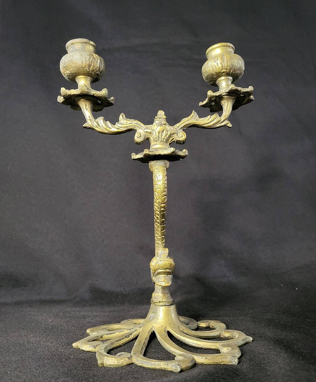 Pair of Koi Fish Candle Holder Solid Brass