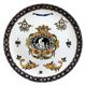 Lentil plate dish Gien Renaissance white background XIX