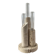 Vase soliflore vintage en travertin et verre