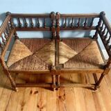 Set of two 19th century wicker chairs