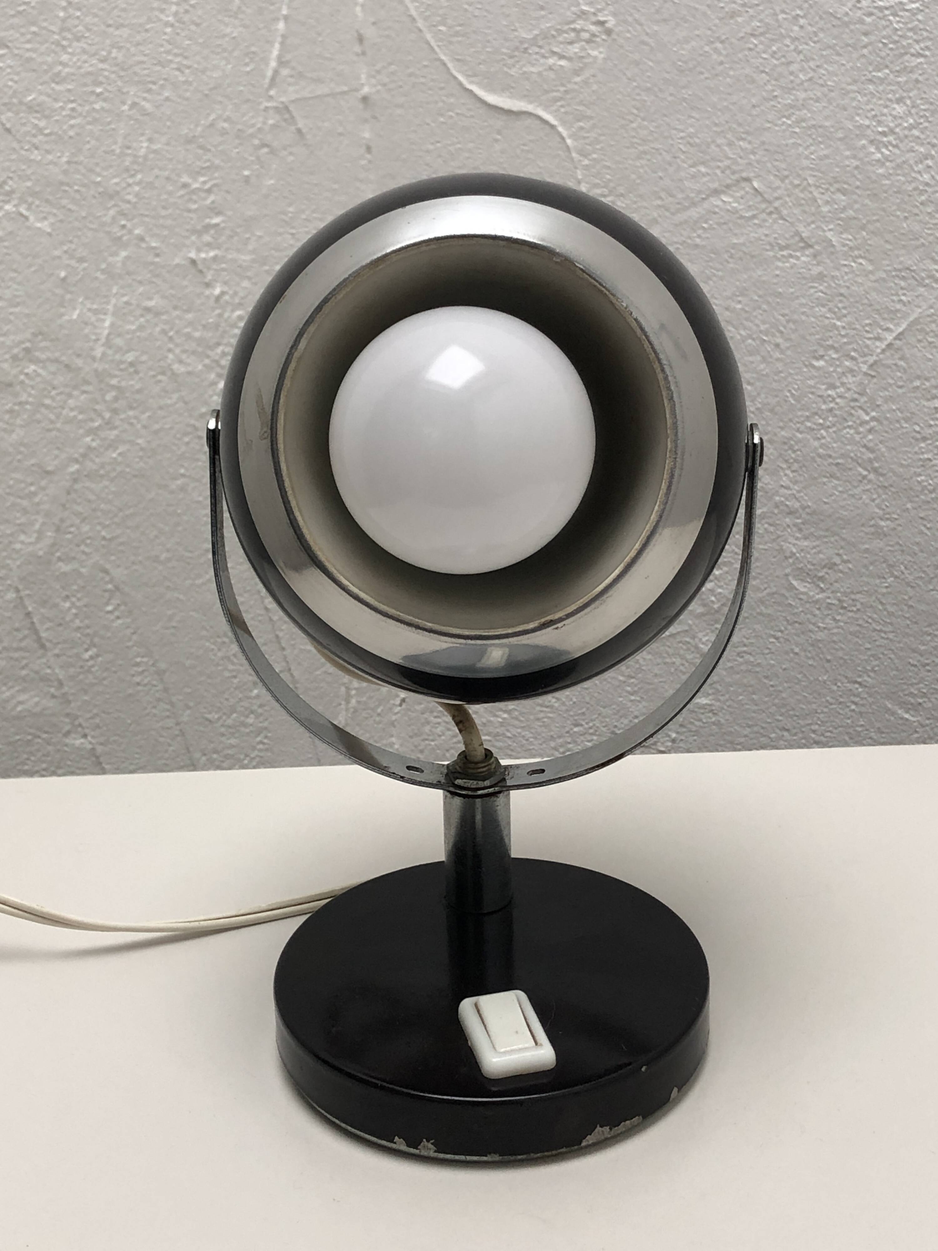 Black table eyeball lamp, 1960/1970