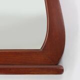 Grand miroir de cheminée Art Nouveau sculpté à la main, France vers 1910