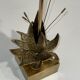 Bronze and brass water lily lamp attributed to Maison Charles. Circa 1970.