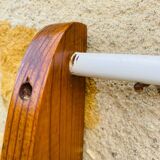 Vintage oak towel rack/wall-mounted bracket, circa 1970s
