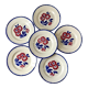 Set of 6 dessert plates gien model "cancale" 40s