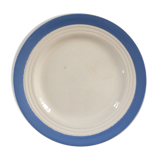 11 white plates with blue surrounds. Years 60. Saint Amand.
