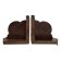 Brutalist carved wooden bookends