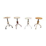 Vintage industrial stools, set of 4
