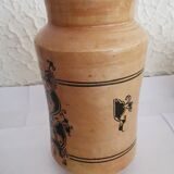 Vase en grès ancien à décor oriental