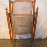 Fauteuil canné pliant début XX