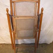 Fauteuil canné pliant début XX