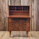 Norwegian teak secretary, Scandinavian vintage 1960s