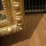 Large antique gilded mirror in Louis XV style