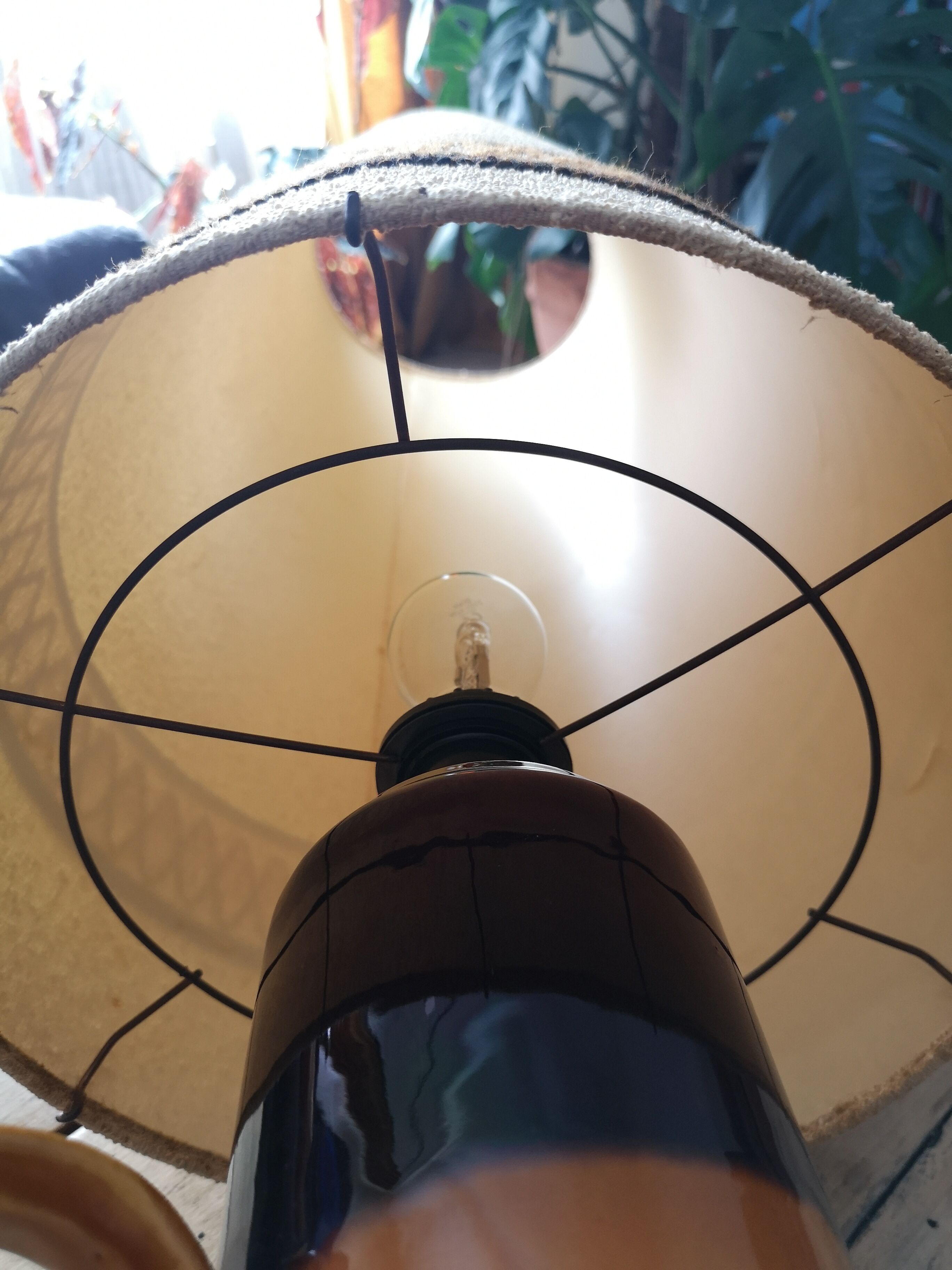 Vintage ceramic floor lamp Fat lava 1960