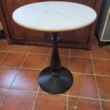 Gueridon bistro base cast iron marble top