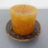 Brutalist Bronze Candleholder, 1960s