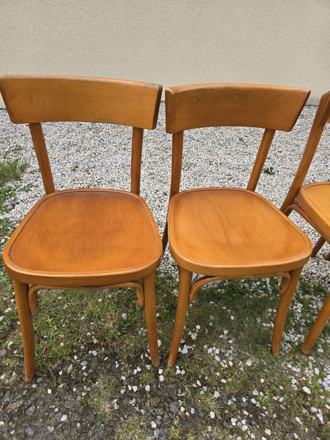 Set of four vintage bistro chairs