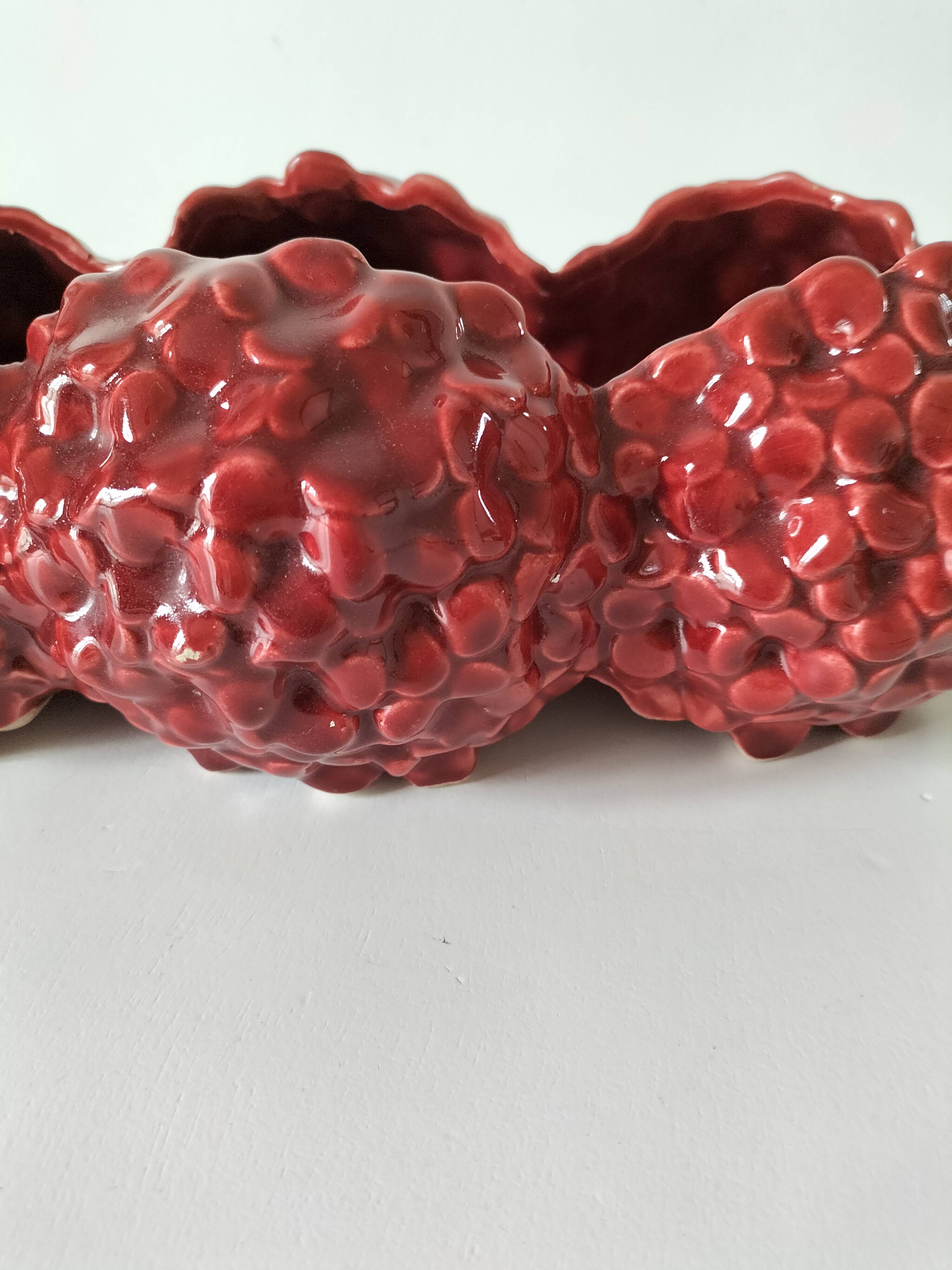 Cache-pot triptyque De Bruyn Fives Lille rouge n°4709