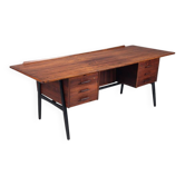 Scandinavian executive desk in rosewood with bar Denmark 1960