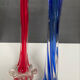 Pair of vintage Muarno glass paste soliflore vases