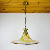 Vintage Murano glass pendant lamp by AV Mazzega, Italy, 1950s.