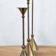 Set of three bronze candlesticks by Christian de Beaumont from the 1980s.