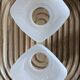 Set of 2 frosted glass tulips grape clusters (L-0248-1)