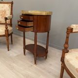 Chiffonniere table shaped drum in mahogany style louis xvi
