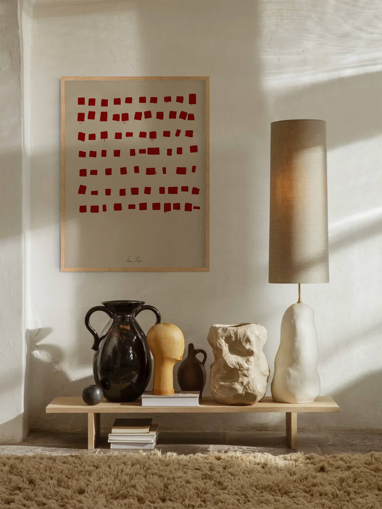 Abstract red art print 50x70cm