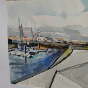 Aquarelle par Michel Roubille. L'île d'Yeu 2000.