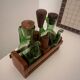 Server salt pepper oil vinegar vintage