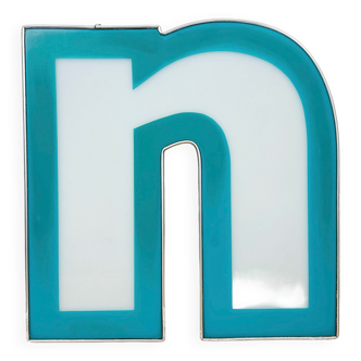 Vintage illuminated letter n, 1980s