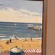 Original Swedish Oil on Canvas – "Day at the Beach" by Mona Starfelt – Signed – Dated 1989 – Framed