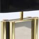 Large Belgian Table Lamp in mirror glass and Brass 1970s