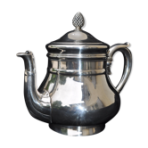 Christofle teapot with pine cone